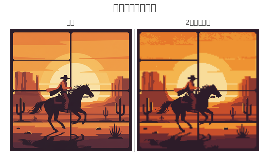 Wild West Sunset — Self-Adhesive Pixel Mosaic Wall Art