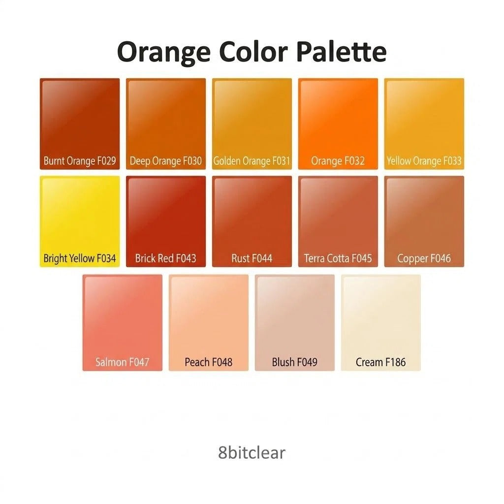 Orange Glass Dot Tiles