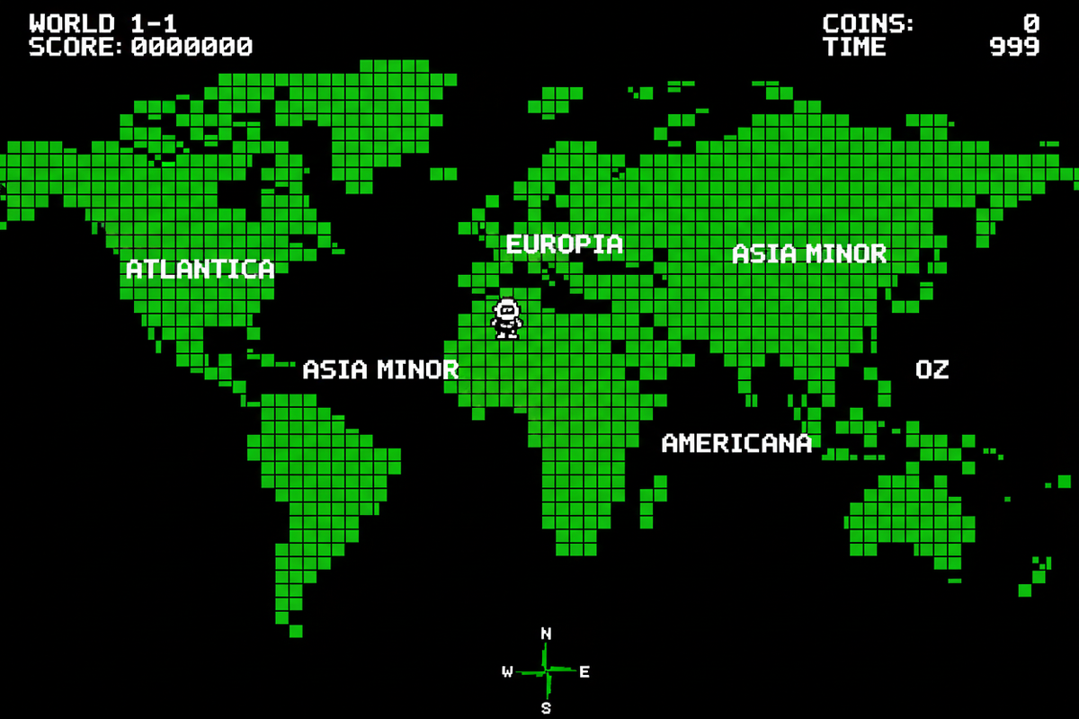 8-bit世界地图