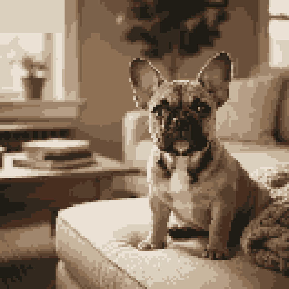My Little Frenchie — Self-Adhesive Pixel Mosaic Wall Art