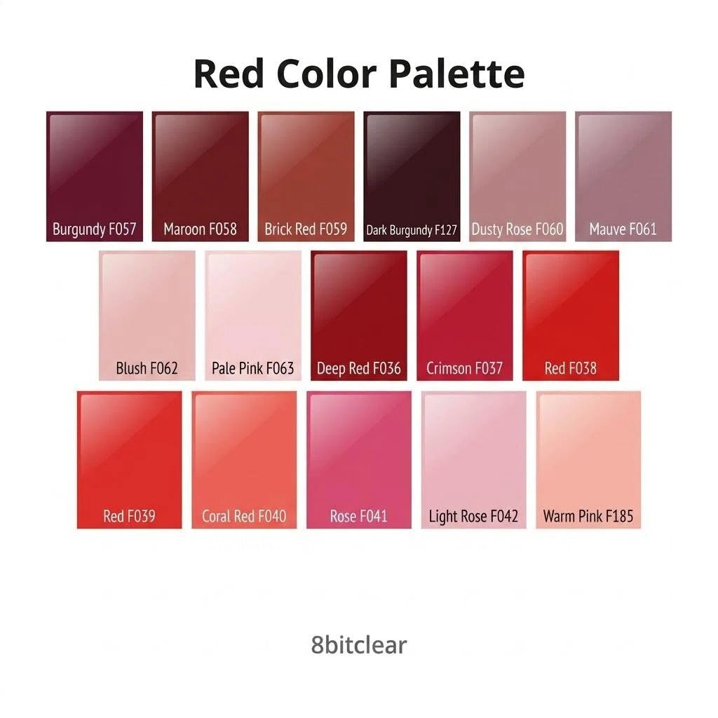 Red & Pink Glass Dot Tiles
