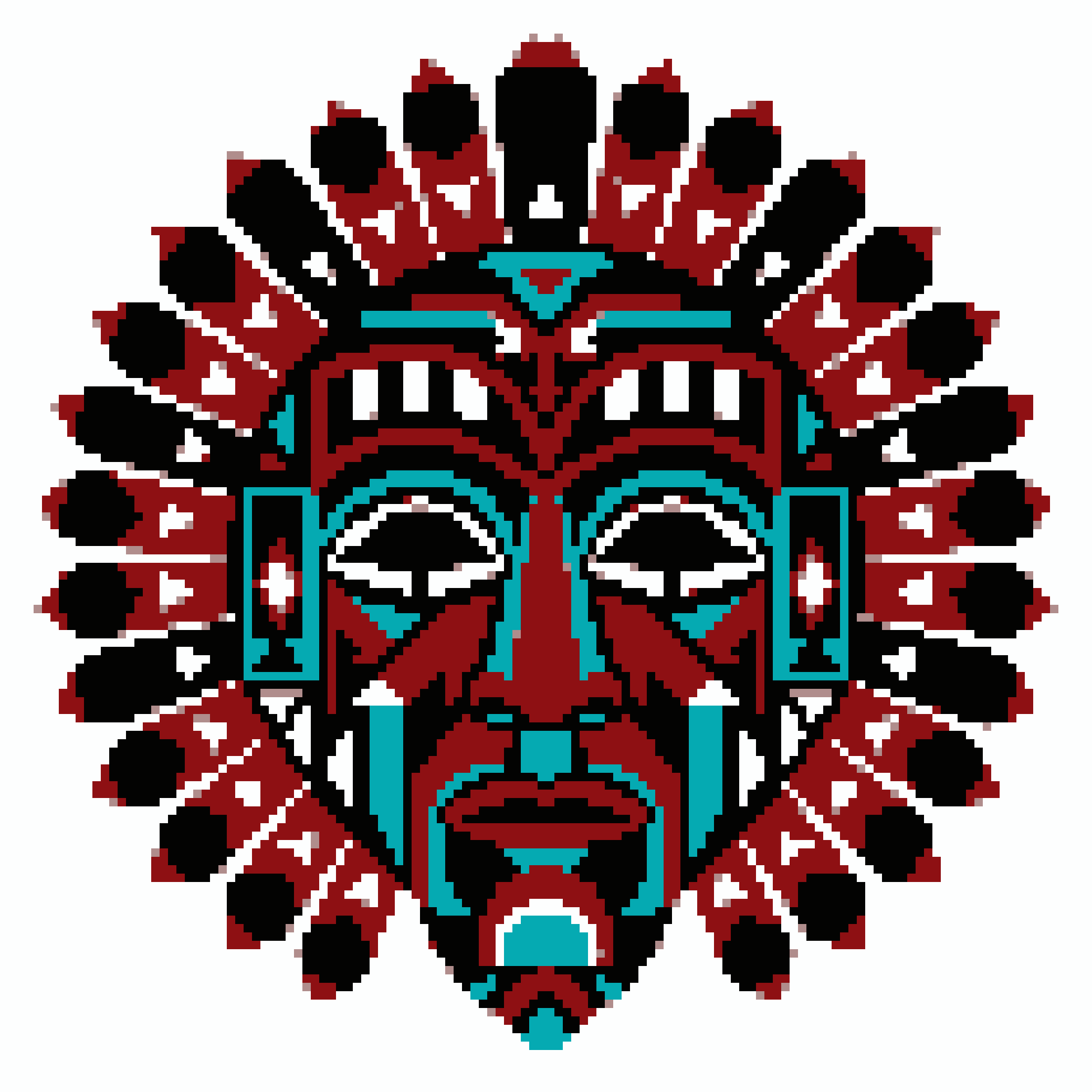Tribal Totem Mask — Self-Adhesive Pixel Mosaic Wall Art