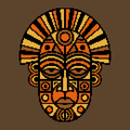 Pharaoh Totem Mask — Self-Adhesive Pixel Mosaic Wall Art