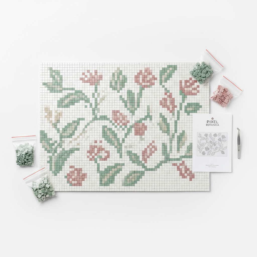 Botanical Leaves Pixel Mosaic Kit