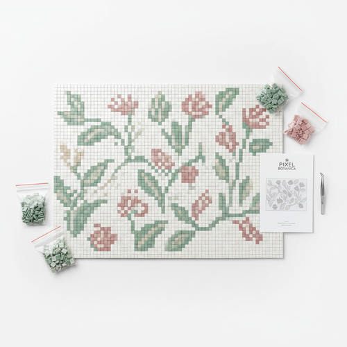 Botanical Leaves Pixel Mosaic Kit